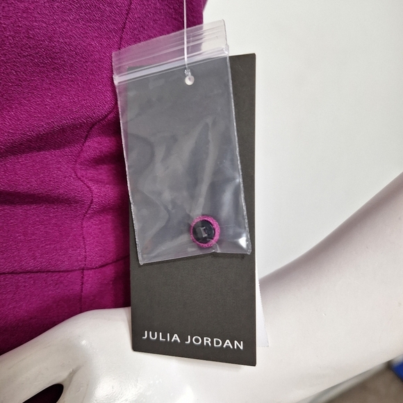 Julia Jordan NEW Orchid Coquette Romantic Halter Wide Leg Jumpsuit Plus Size 16 - Picture 10 of 11